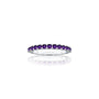 White gold february birthstone half eternity amethyst ring