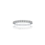 Trending april birthstone half eternity white topaz ring for women