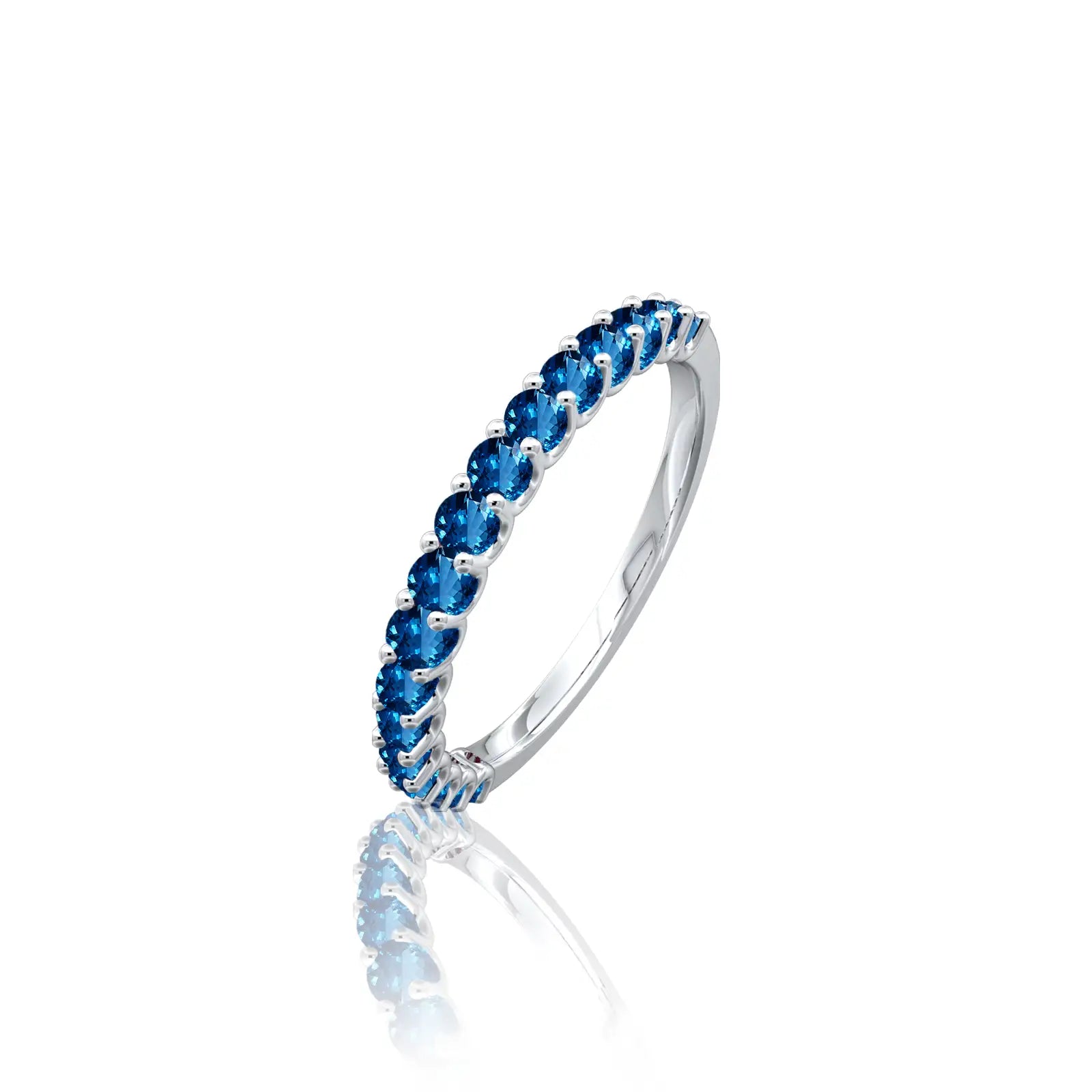 Trending september birthstone half eternity london blue topaz ring for women