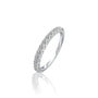 April birthstone half eternity white topaz ring for pretty girls