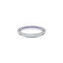 White gold simple february birthstone half eternity amethyst ring