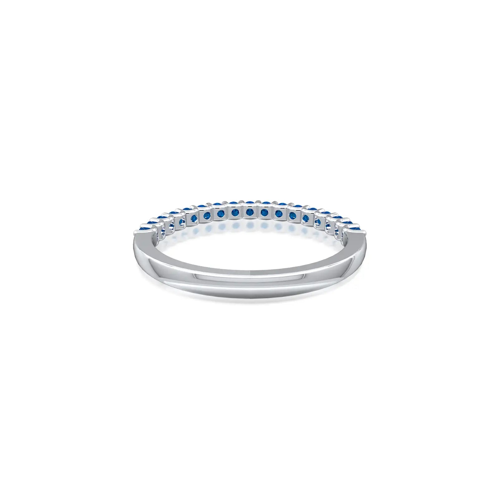 September birthstone half eternity london blue topaz ring valentine gift for women
