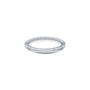 April birthstone half eternity white topaz ring shine like a diamond