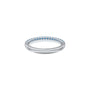 March birthstone half eternity swiss blue topaz ring for women