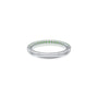 Unique white gold fancy august birthstone half eternity peridot ring