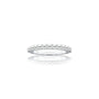 White gold june birthstone half eternity mother of pearl ring 
