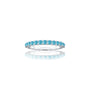 White gold december birthstone half eternity turquoise ring 