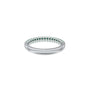 White gold fortune gold may birthstone half eternity green agate ring