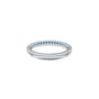 White gold december birthstone half eternity turquoise ring for office wear