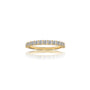 April birthstone half eternity white topaz ring for office wear