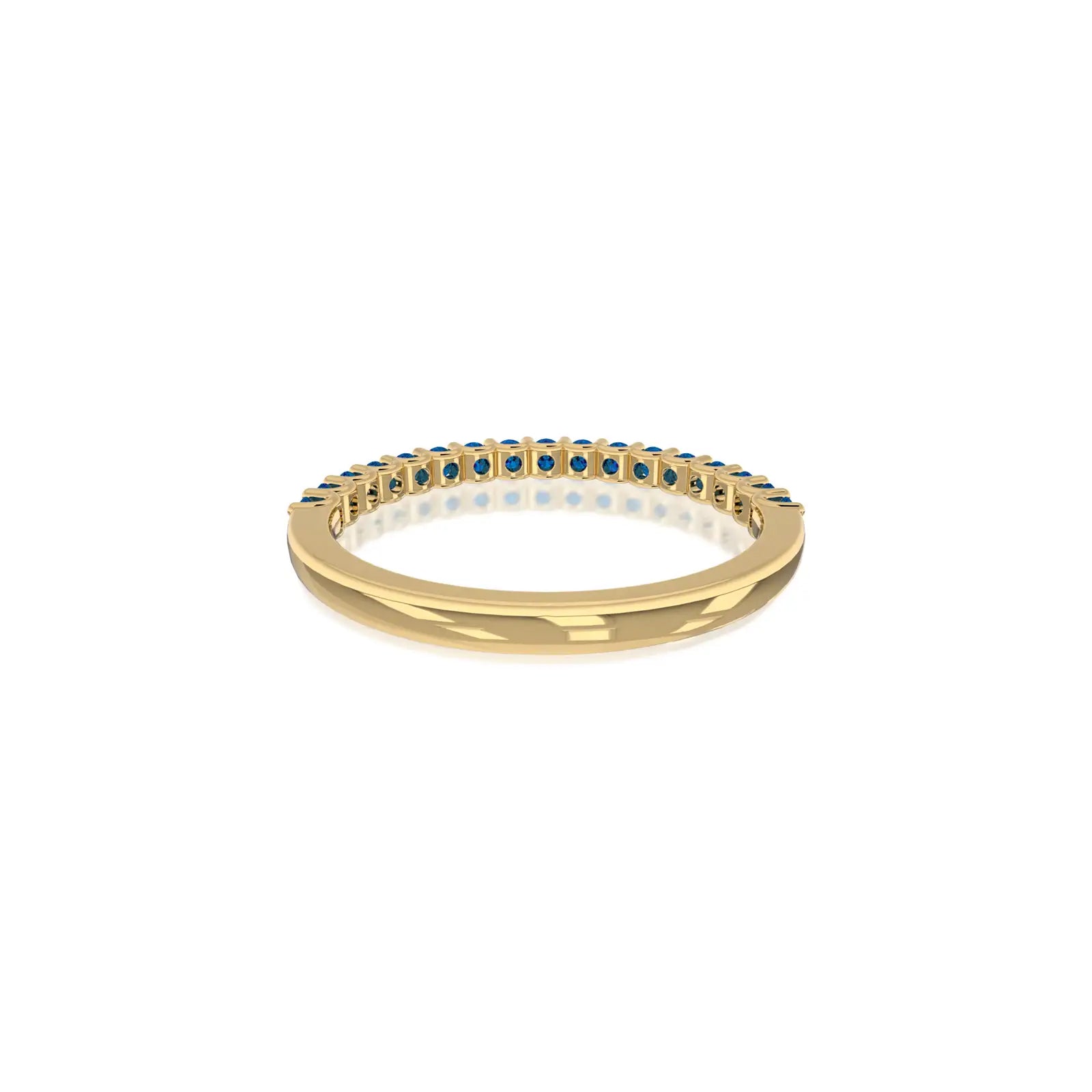 Elegant september birthstone half eternity london blue topaz ring