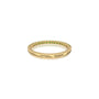 Yellow gold august birthstone half eternity peridot ring