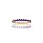 February birthstone half eternity amethyst ring