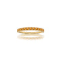 November birthstone half eternity citrine ring for women