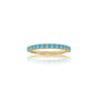 Yellow gold december birthstone half eternity turquoise ring 