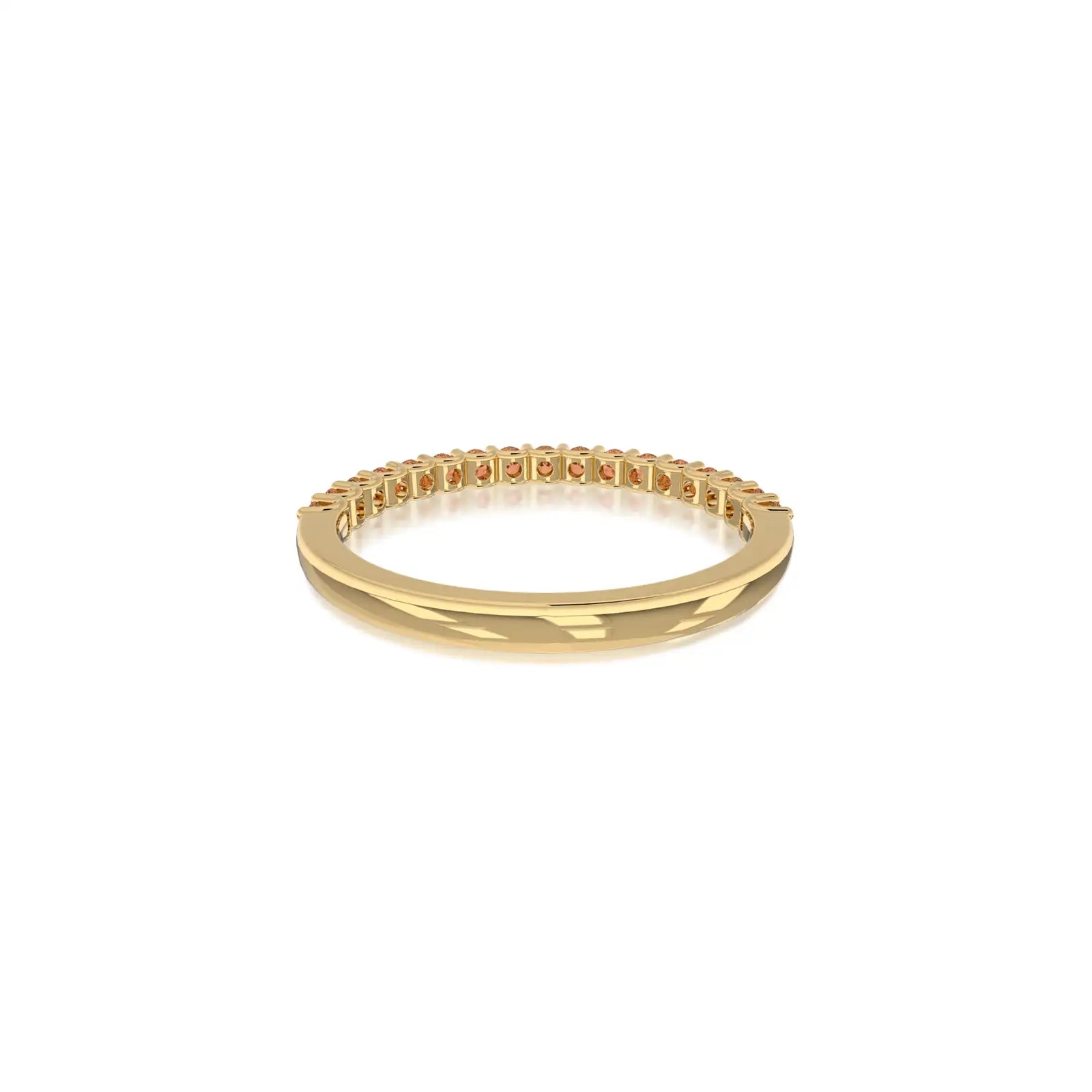Fortune november birthstone half eternity citrine ring