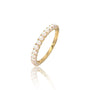 October birthstone half eternity opal ring for office wear 