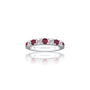 January birthstone garnet rhythm ring with diamonds for office wear