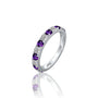 Trending february birthstone half eternity amethyst ring for women