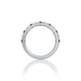 January birthstone garnet rhythm ring with diamonds valentine gift for women