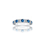 London blue topaz rhythm ring with diamonds  for gifting