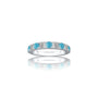 Trendy yellow gold precious december birthstone turquoise rhythm ring with diamonds