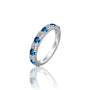 London blue topaz rhythm ring with diamonds 