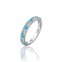 White gold yellow gold precious december birthstone turquoise rhythm ring with diamonds