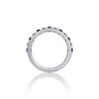 February birthstone half eternity amethyst ring valentine gift for women