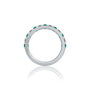 White gold may birthstone green agate rhythm ring with diamonds for women 