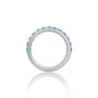 White gold unique december birthstone turquoise rhythm ring with diamonds