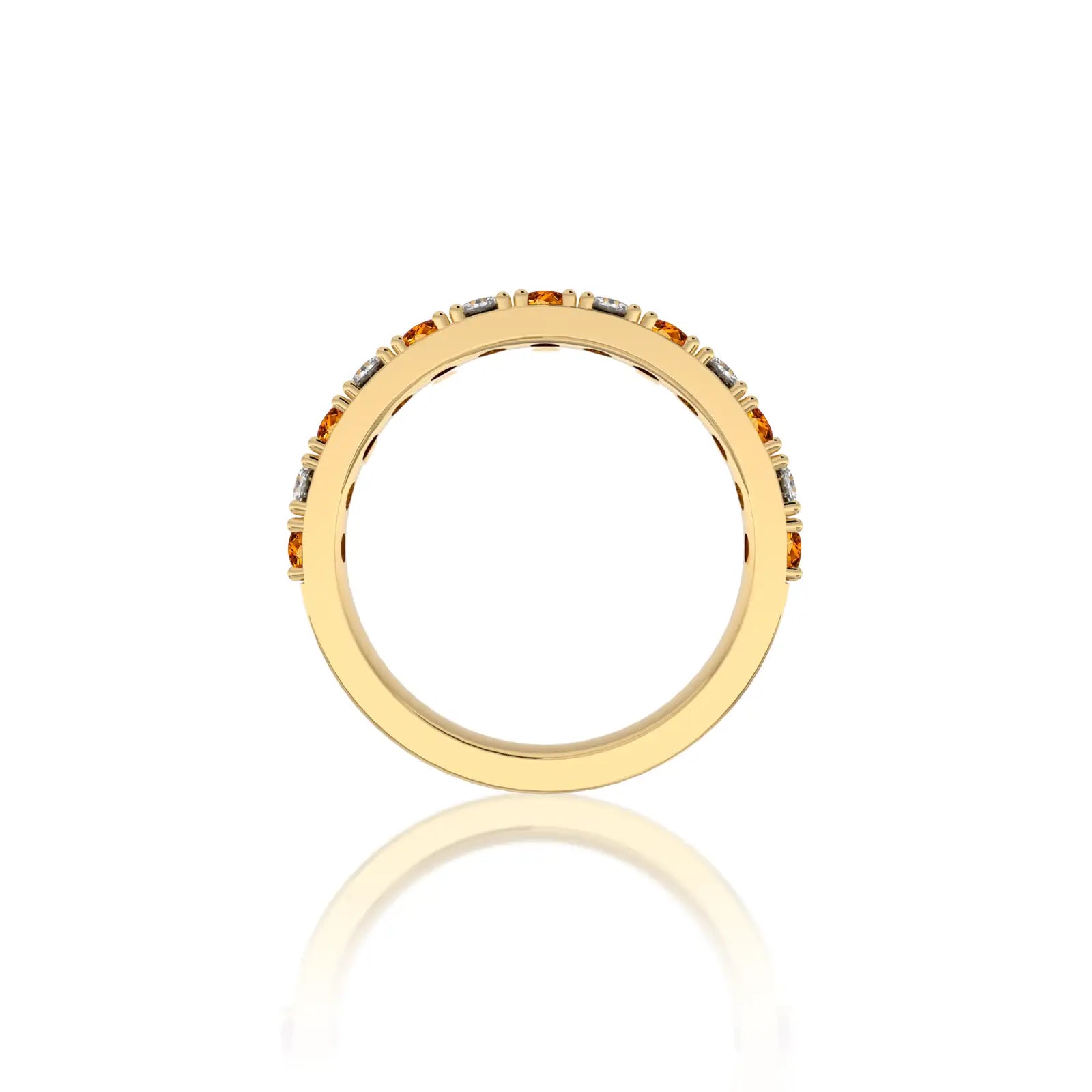 Trending november birthstone citrine rhythm ring with diamonds for women