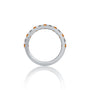 Elegant november birthstone citrine rhythm ring with diamonds