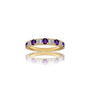Stylish february birthstone half eternity amethyst ring