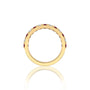 Unique january birthstone garnet rhythm ring with diamonds 