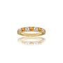 November birthstone citrine rhythm ring with diamonds for office wear
