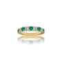May birthstone green agate rhythm ring with diamonds