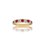 Opaque Ruby Rhythm Ring With Diamonds