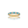 December birthstone turquoise rhythm ring with diamonds
