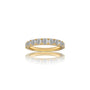 April birthstone white topaz rhythm ring with diamonds for office wear