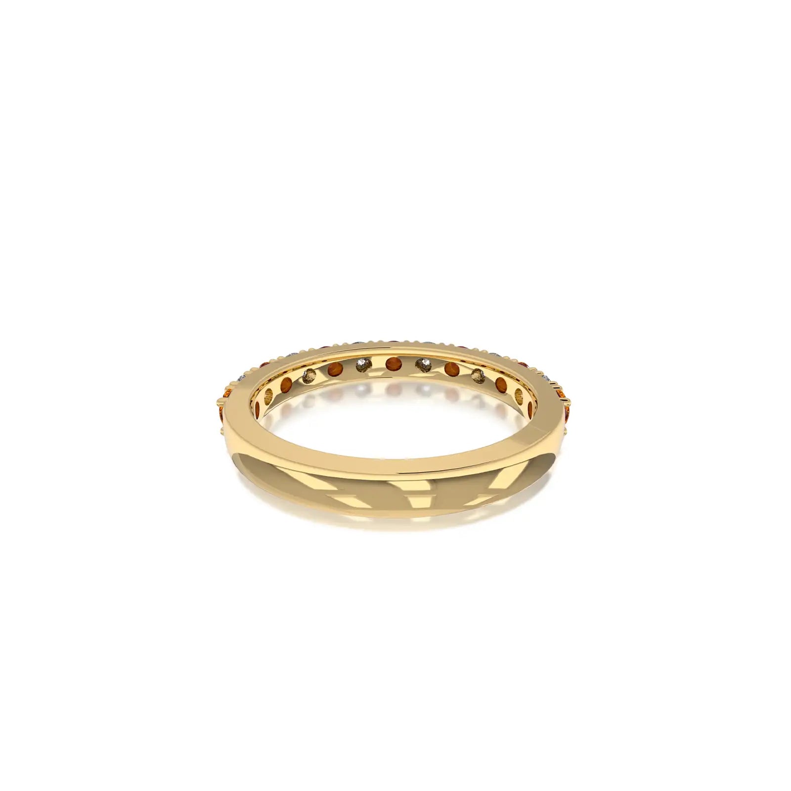 November birthstone citrine rhythm ring with diamonds valentine gift for women