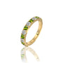 Peridot Rhythm Ring With Diamonds for gifting