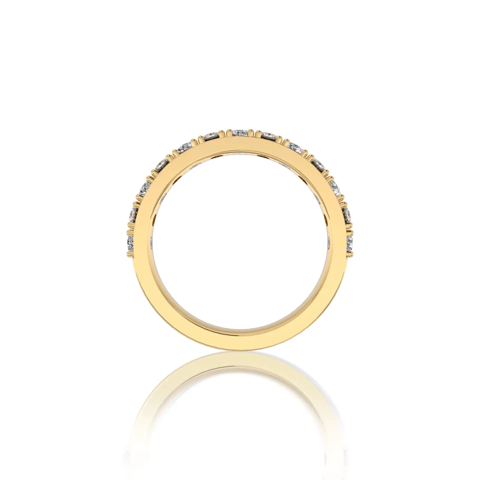 April birthstone white topaz rhythm ring with diamonds for pretty girls