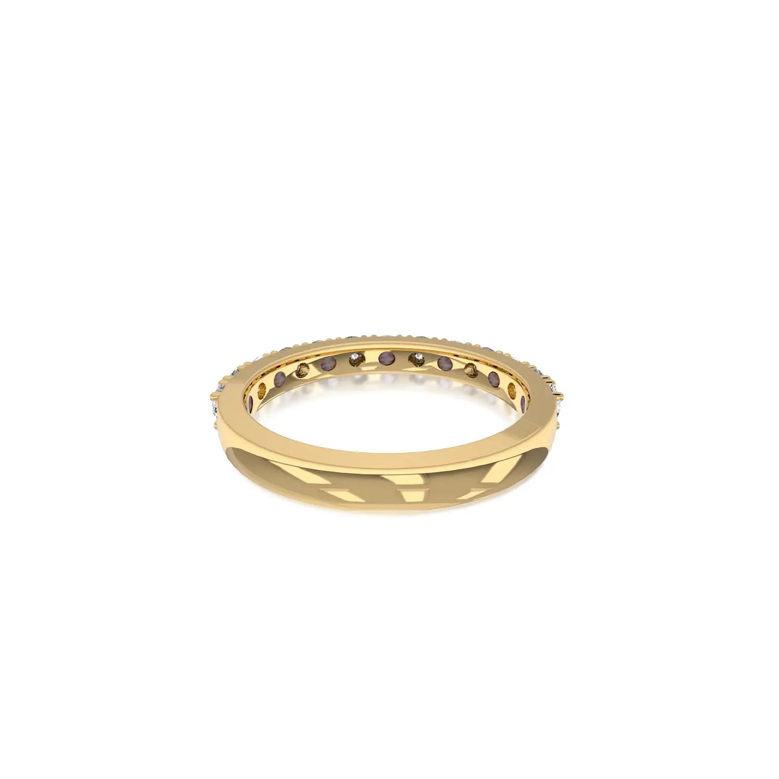 April birthstone white topaz rhythm ring with diamonds valentine gift for women