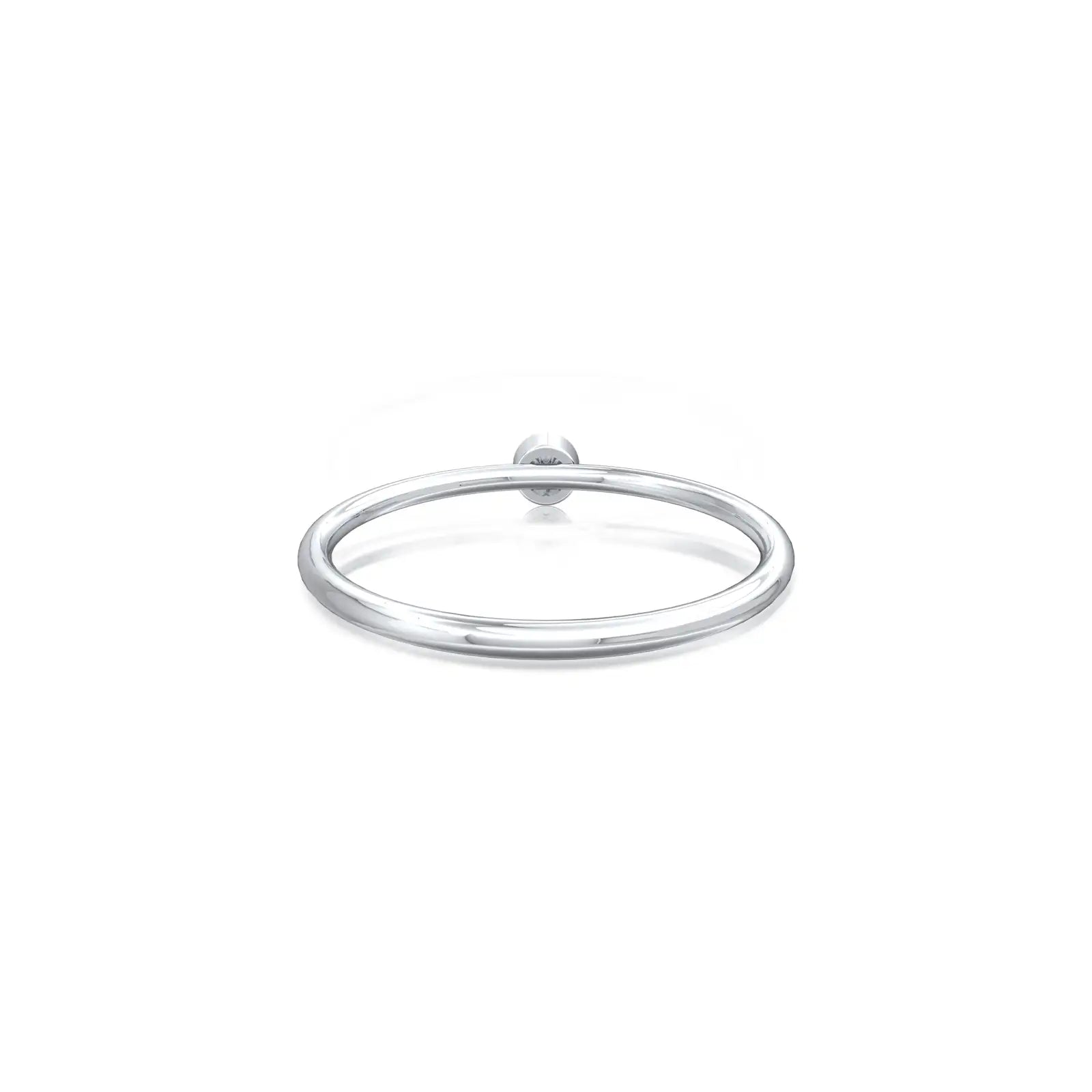 The Yuan (缘) Solitaire Bezel Ring, Designed for elegant everyday office styling.