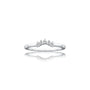 A dainty tiara chevron ring in lustrous white gold, perfect for everyday elegance.