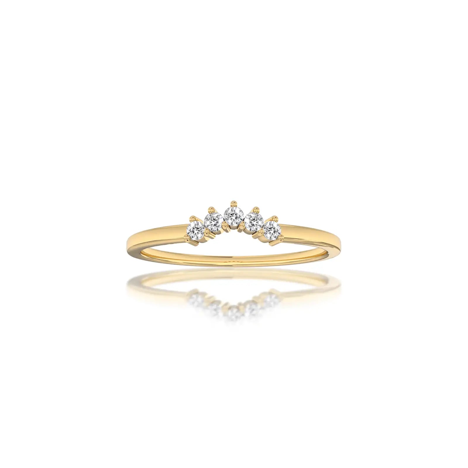 Fortune Jewelry presents the Ai 爱 chevron ring fit for a modern-day queen with a loving heart.
