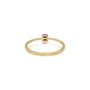 Back view of the Lan 蓝 sapphire ring, showing its polished, dazzling finish in detail.