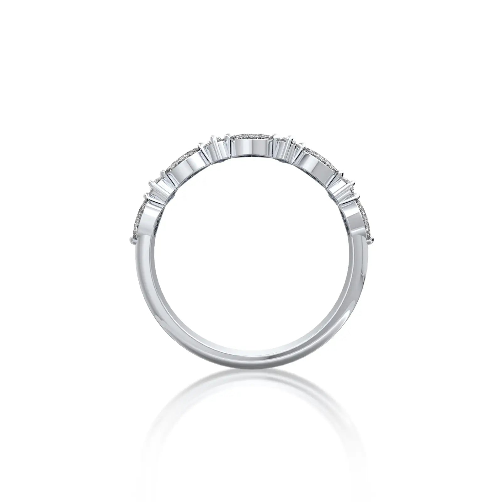 Side view of Chun 春 marquise ring stylish, fabulous, and perfect for a proposal moment.