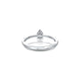 Back view of the Xi 禧 pear ring, showing its polished, dazzling finish in detail.
